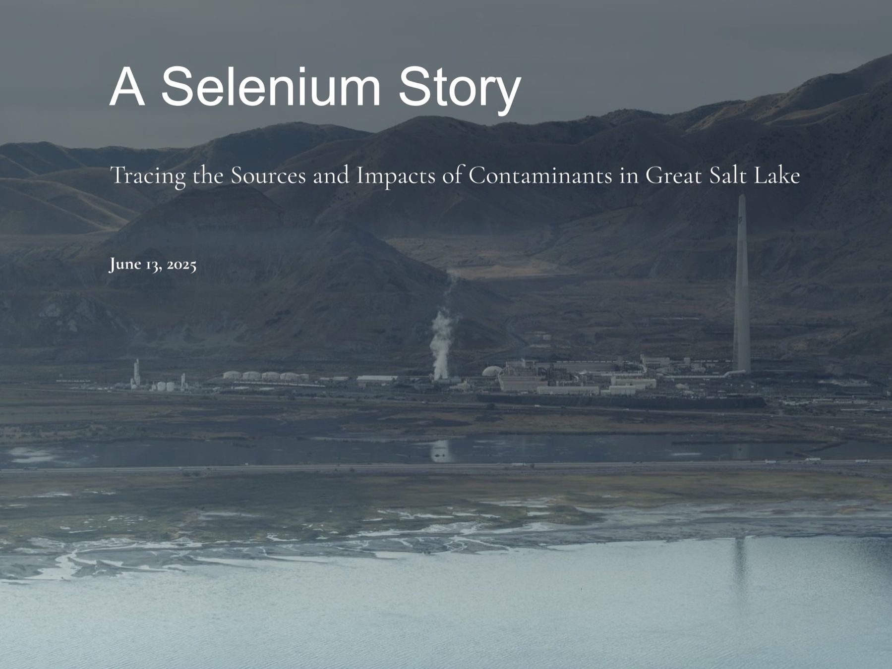 FRIENDS of Great Salt Lake - Experience FRIENDS of Great Salt Lake's Storymap: A Selenium Story