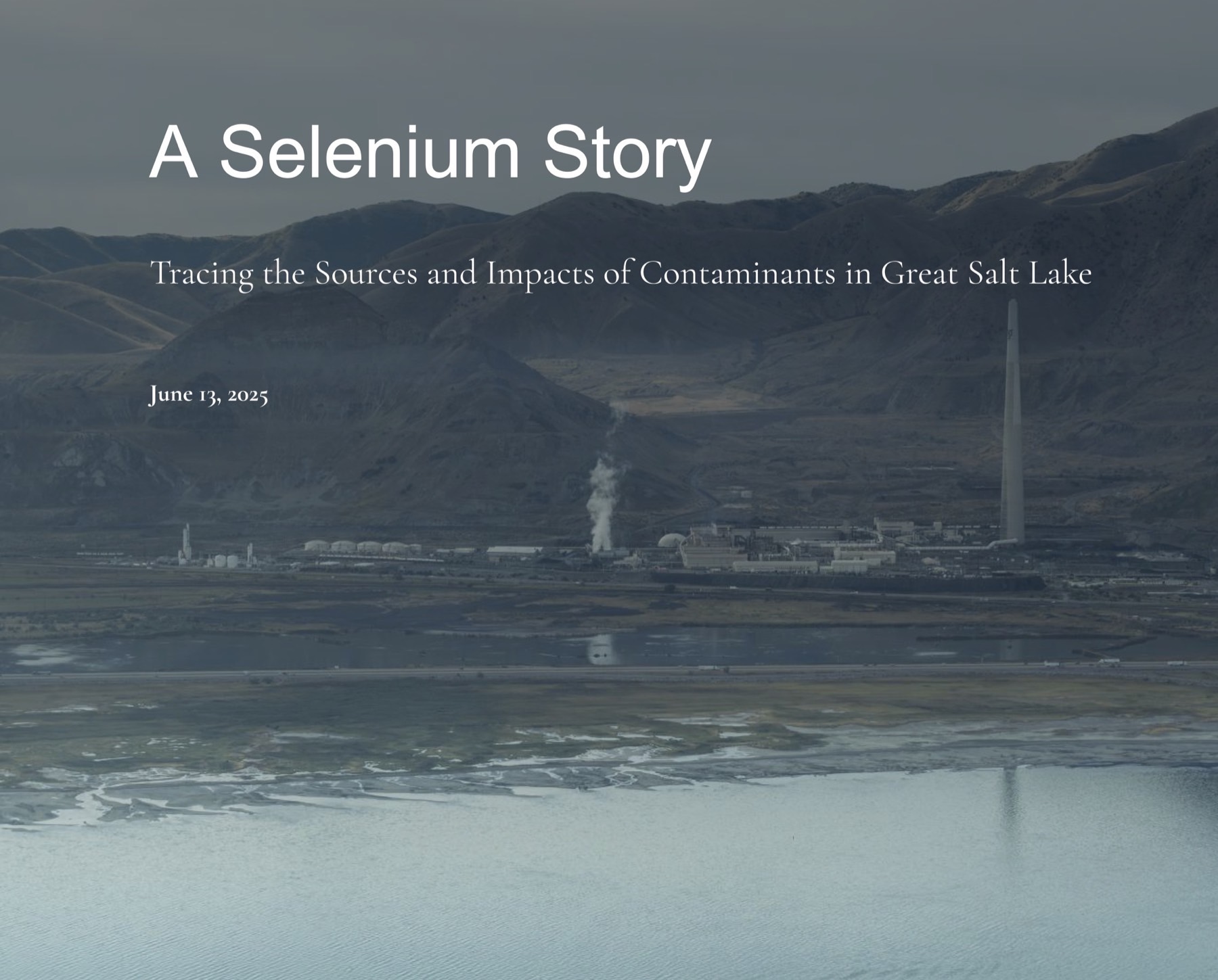 FRIENDS of Great Salt Lake - Experience FRIENDS of Great Salt Lake's Storymap: A Selenium Story